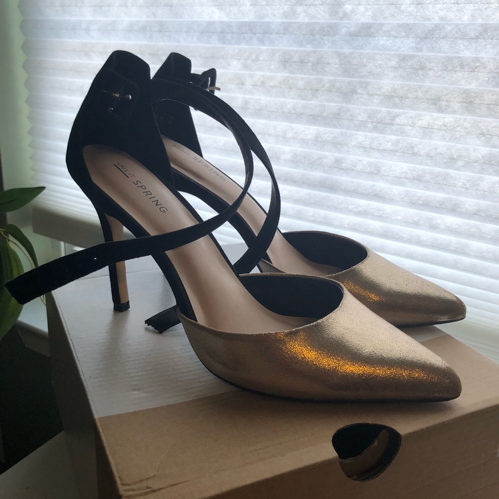 Black & Gold Heels